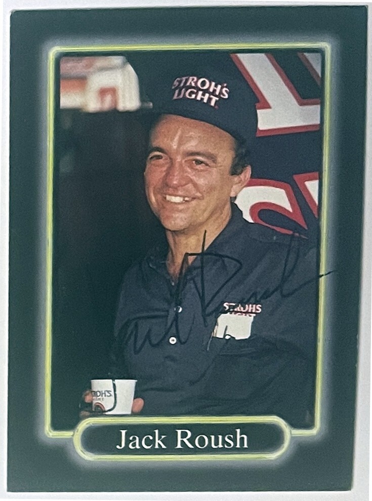 Jack Roush signed 1990 Maxx NASCAR On Card Auto #54- COA