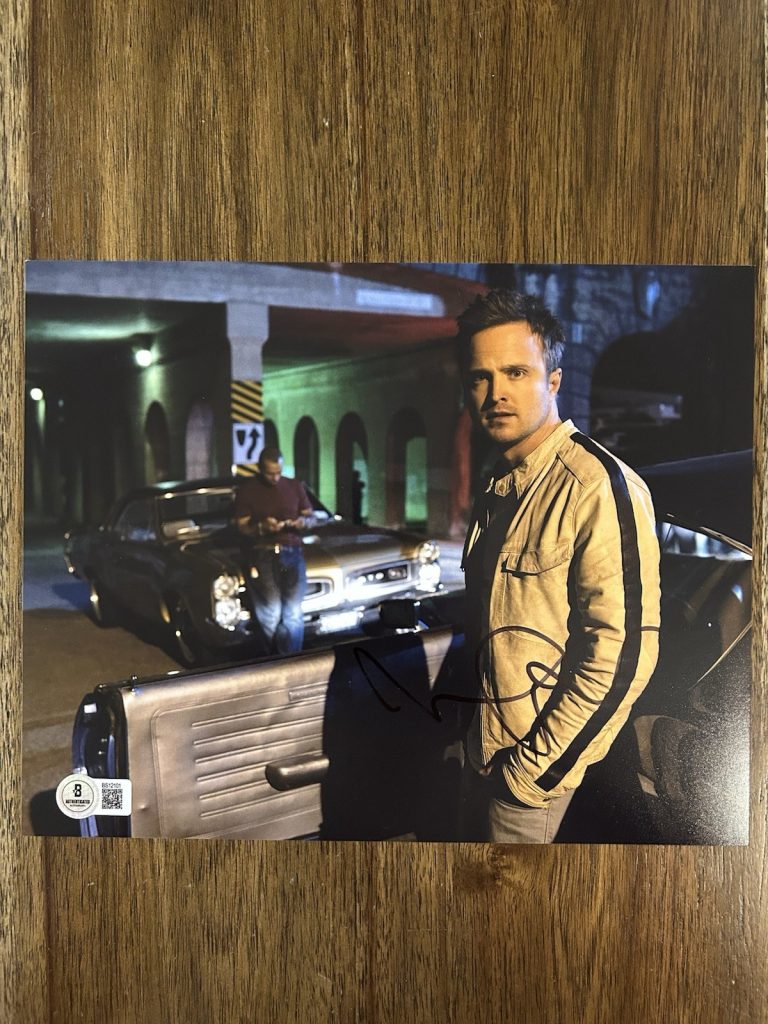 Aaron Paul ‘Need For Speed’ Signed 8x10 Photo ‘Tobey’ Beckett Certified