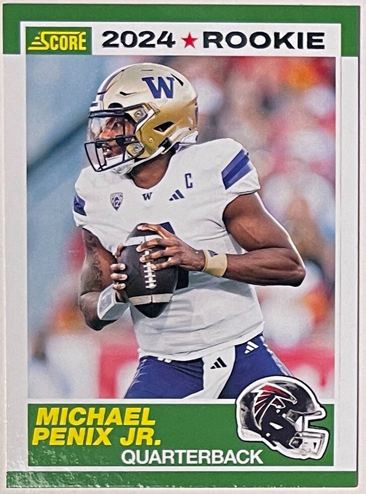 Michael Penix Jr. 2024 Panini Score Rookie Card (RC) #7 (Washington/Falcons)