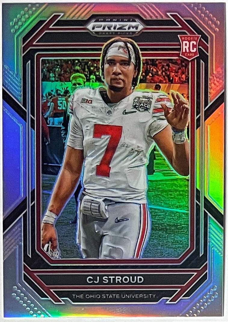 C.J. Stroud 2023 Panini  Silver Prizm Draft Picks Rookie Card RC #102 (Ohio St.)