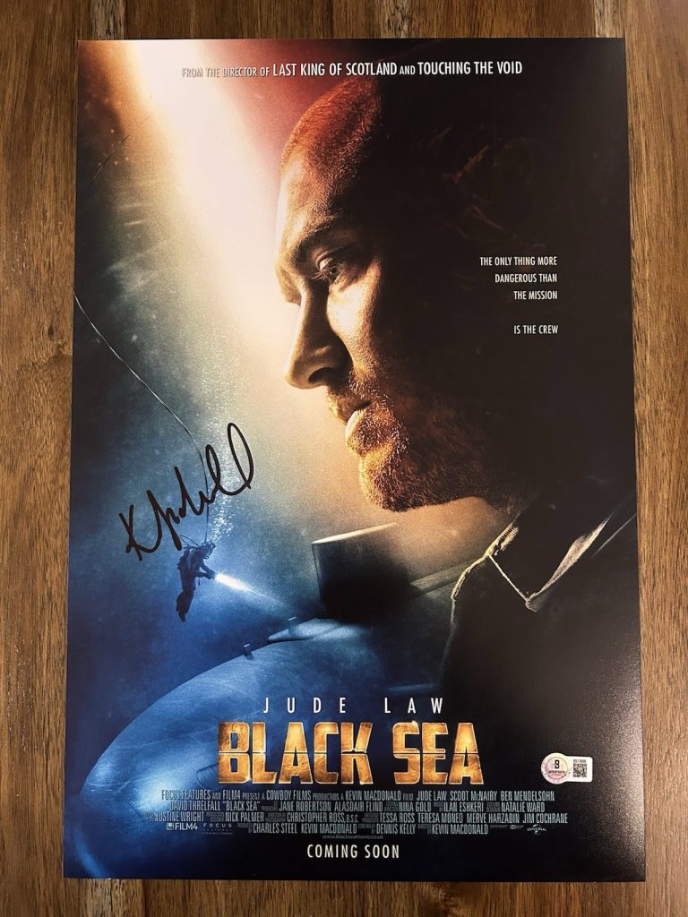 Kevin Macdonald ‘Black Sea’ Movie Director Signed 12x18 Photo Beckett Certified