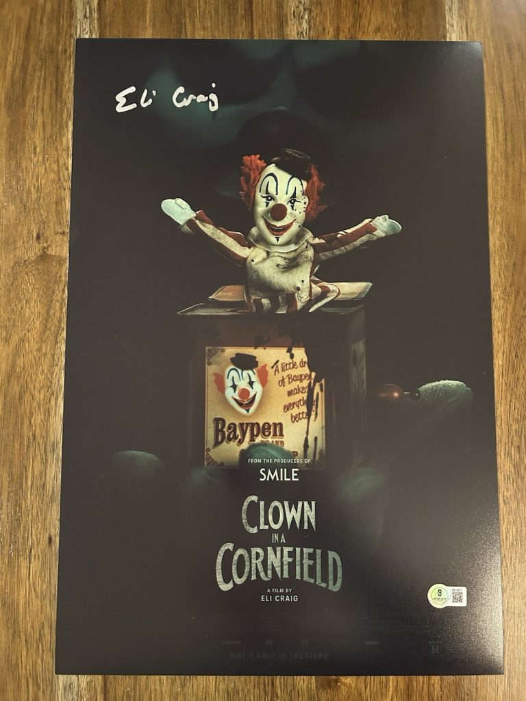 Eli Craig ‘Clown In A Cornfield’ Director Signed 12x18 Photo Beckett Certified