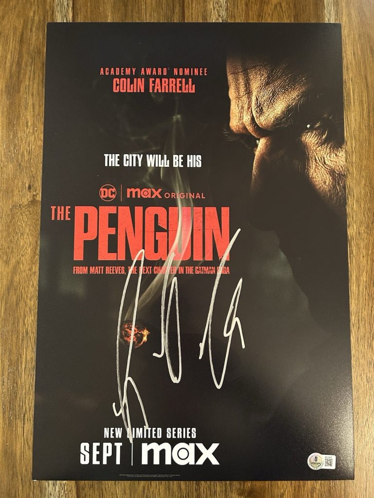 Colin Farrell ‘The Penguin’ Signed 12x18 Photo ‘Oswald Cobb’ Beckett Certified