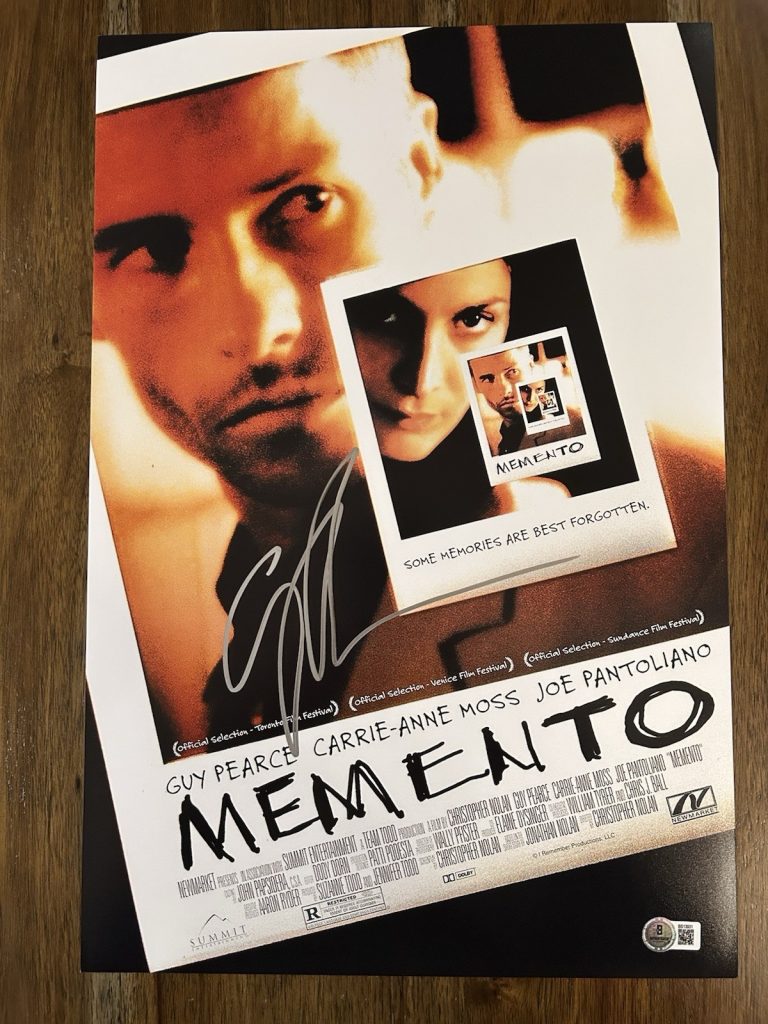 Guy Pearce ‘Memento’ Signed 12x18 Photo ‘Leonard’ Beckett Certified