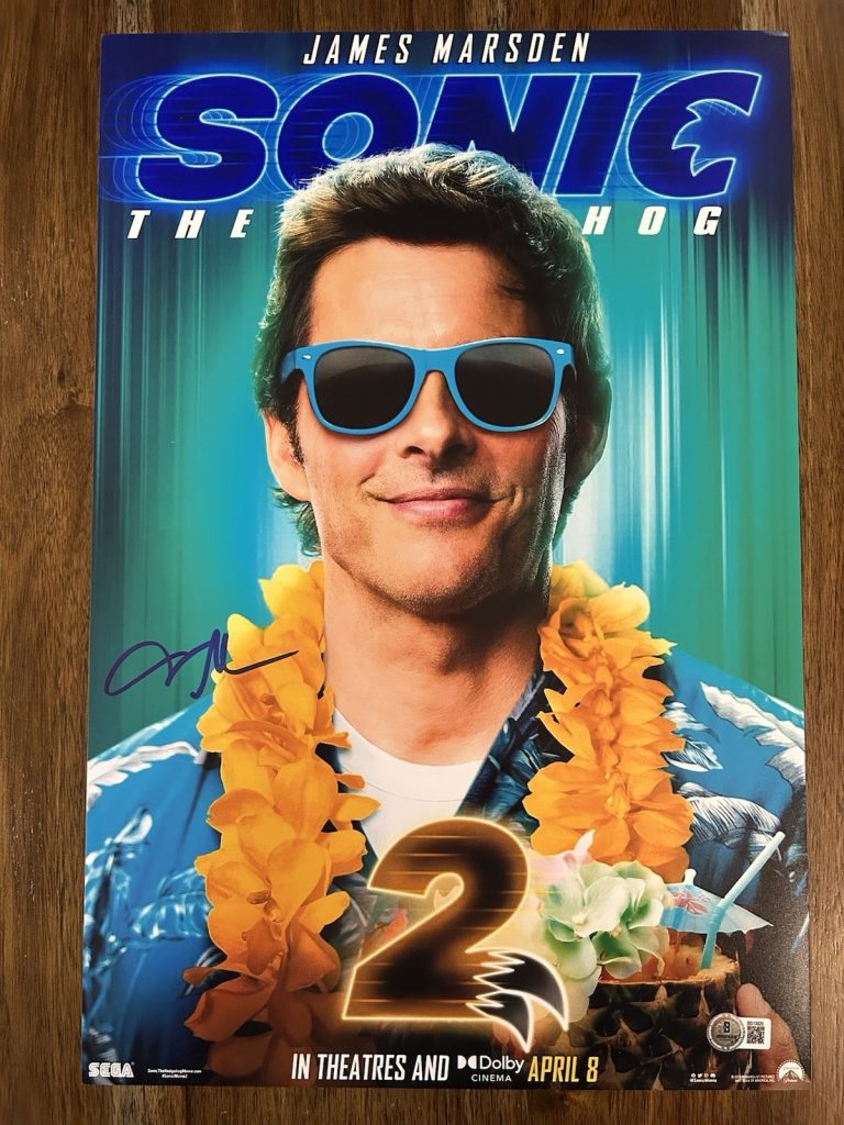 James Marsden ‘Sonic The Hedgehog 2’ Signed 12x18 Photo ‘Tom’ Beckett Certified