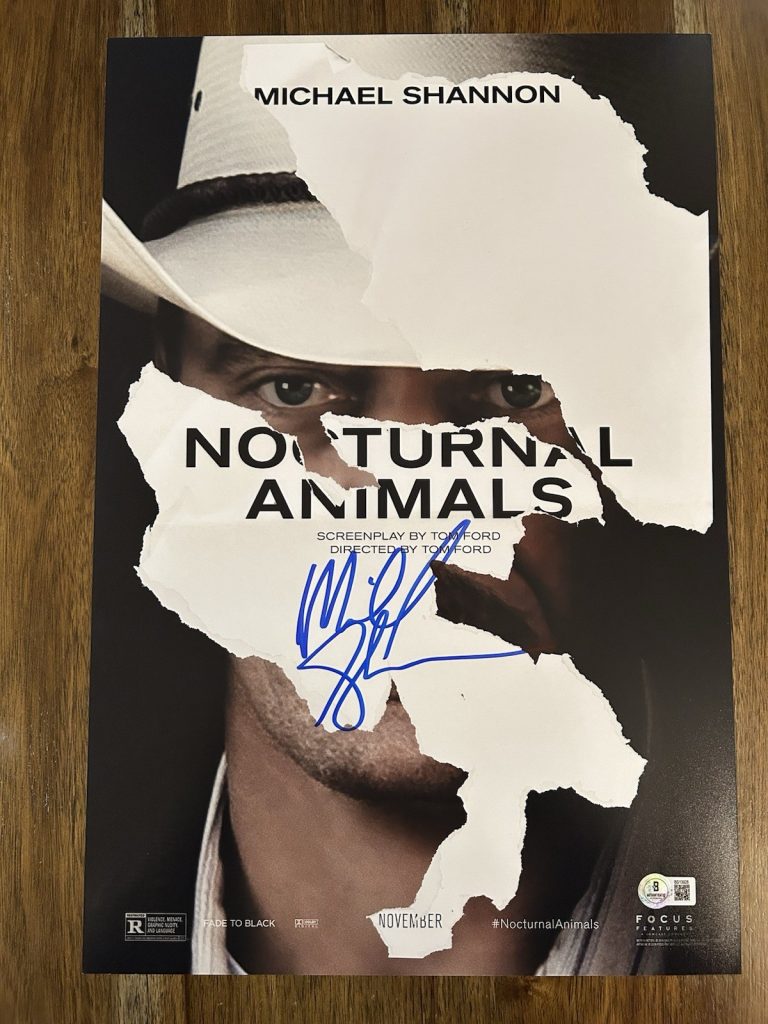 Michael Shannon ‘Nocturnal Animals’ Signed 12x18 Photo ‘Bobby Andes’ Beckett