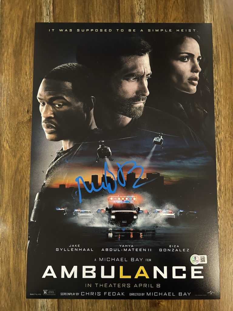 Michael Bay ‘Ambulance’ Director Signed 12x18 Photo Beckett Certified