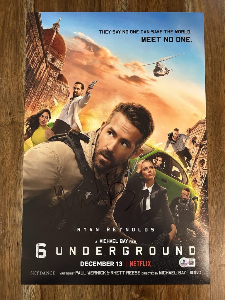 Michael Bay ‘6 Underground’ Director Signed 12x18 Photo Beckett Certified