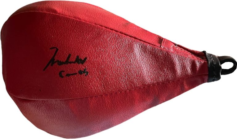 Muhammad Ali Signed Everlast Red Leather Boxing Speed Bag Cassius Clay- Beckett