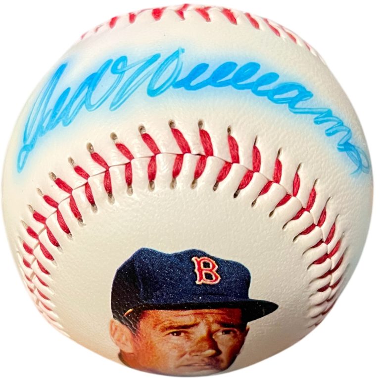 Ted Williams signed Fotoball USA MLB Baseball /1000 bleed - COA  Red Sox/HOF