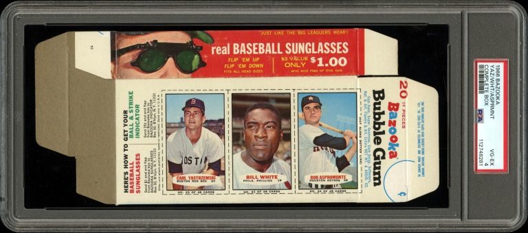 1966 Bazooka Complete Box Carl Yastrzemski/White/Aspromonte- PSA Graded 4 VG-EX