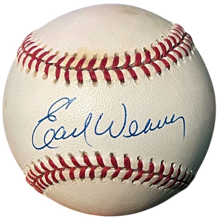 Earl Weaver signed ROAL Rawlings Official American League Baseball tone- COA/HOF
