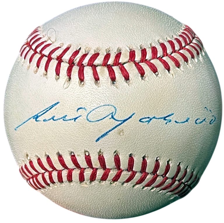 Luis Aparicio signed ROAL Rawlings Official American League Baseball tone - COA