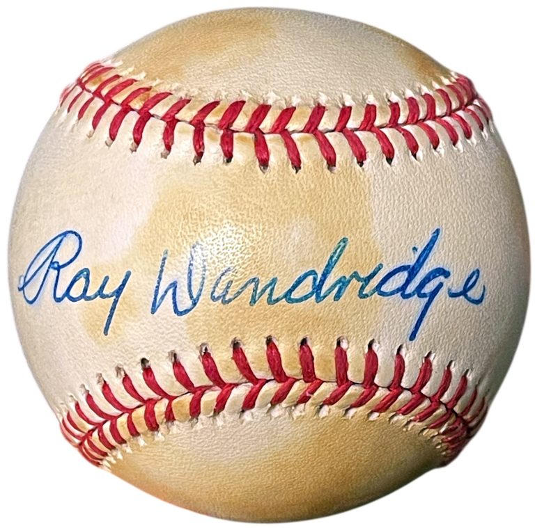 Ray Dandridge signed ROAL Rawlings Ofc  Baseball toned - COA Negro League/Newark