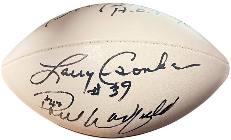 Dolphin's Signed Ofc Wilson NFL WP  Football 3 Sigs- BAS  Csonka/Griese/Warfield