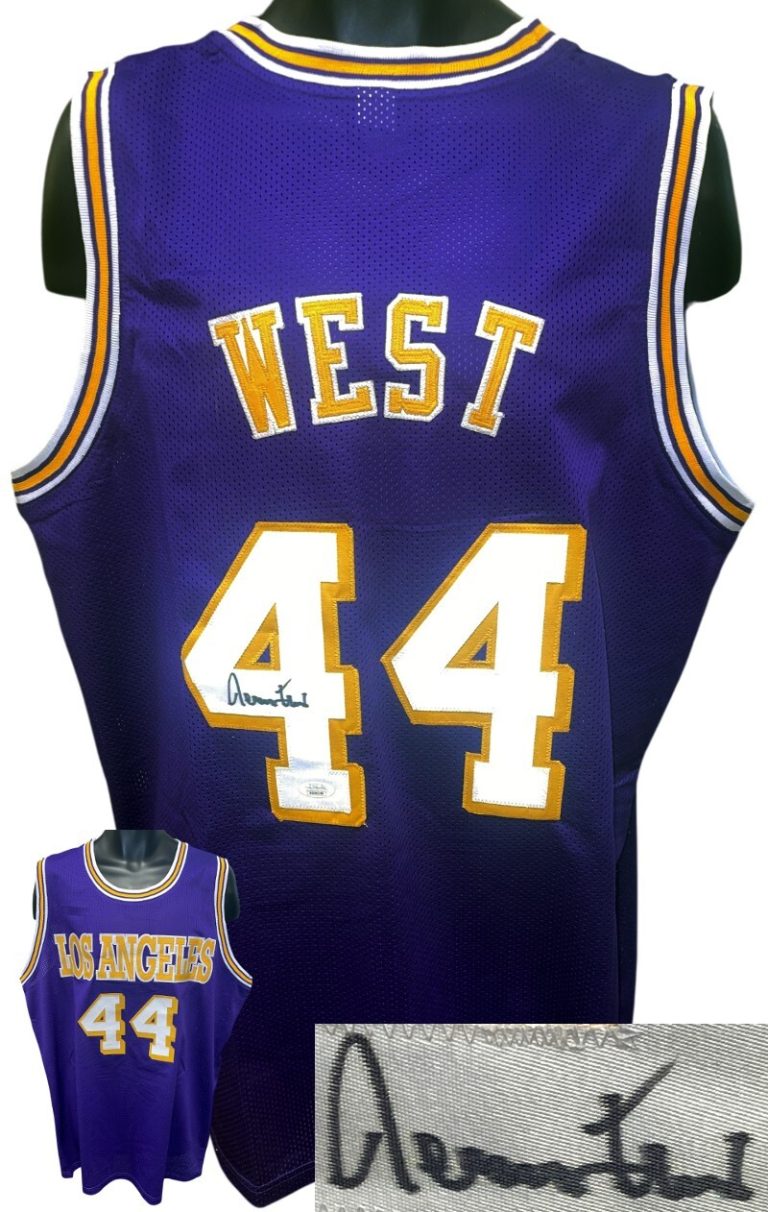 Jerry West signed Los Angeles Purple TB Custom Stitched Pro Style Jersey- JSA