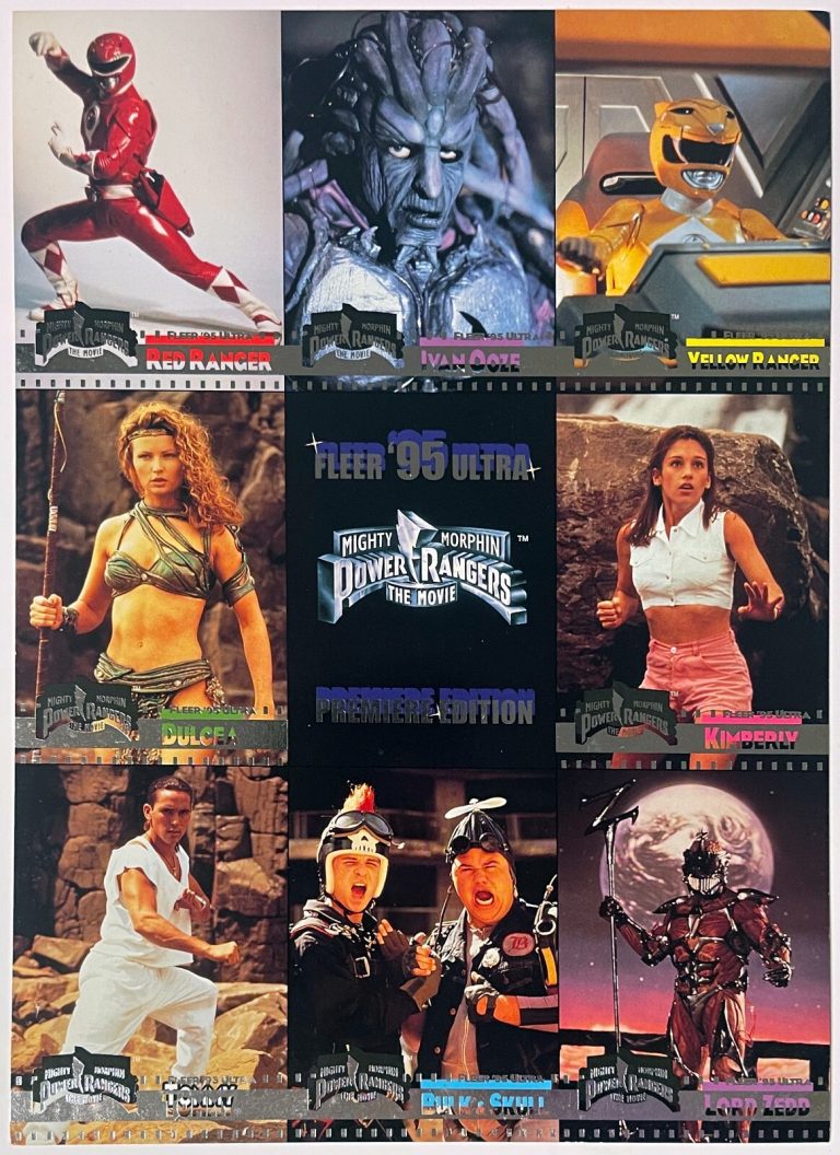 1995 Fleer Ultra-Mighty Morphin Power Rangers The Movie Trading Card Promo Sheet