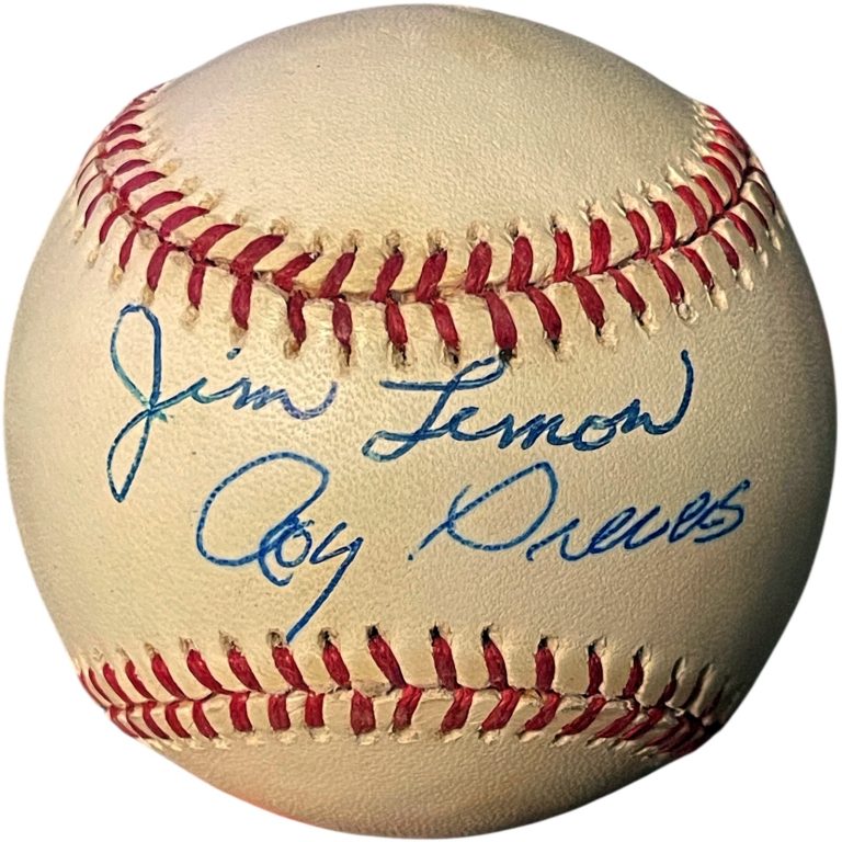 Jim Lemon/Roy Sievers signed ROAL Rawlings American League Baseball tone- COA