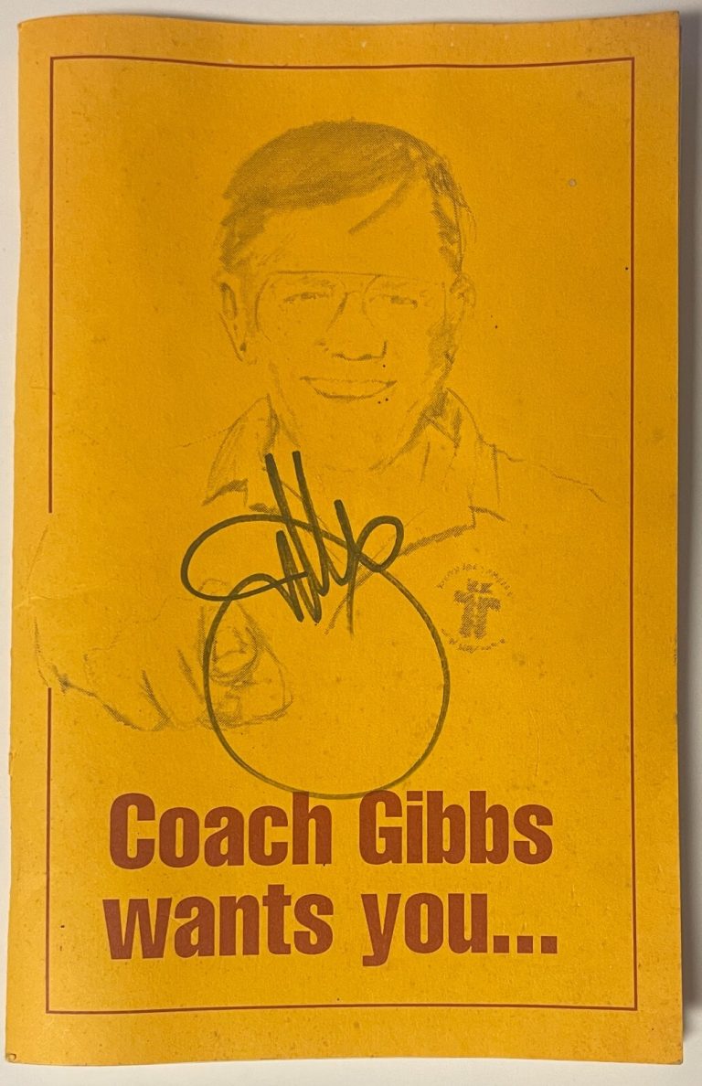 Joe Gibbs signed 1992 Youth For Tomorrow 7th Annual County Fair Booklet YFT- COA