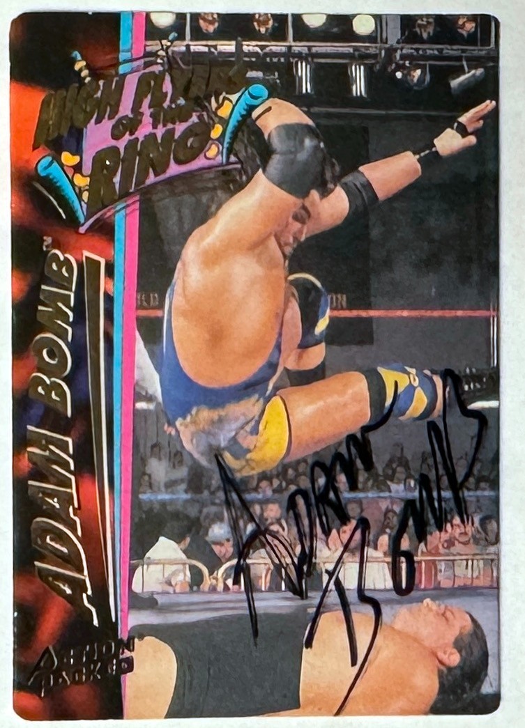 Adam Bomb signed 1995 Action Packed WWF Rookie On Card Auto #39 (RC)- COA