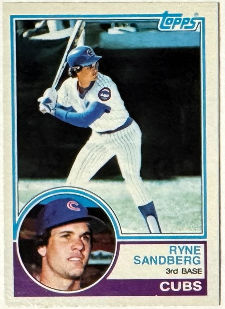 Ryne Sandberg 1983 Topps Rookie Card (RC) #83 (Chicago Cubs/HOF)