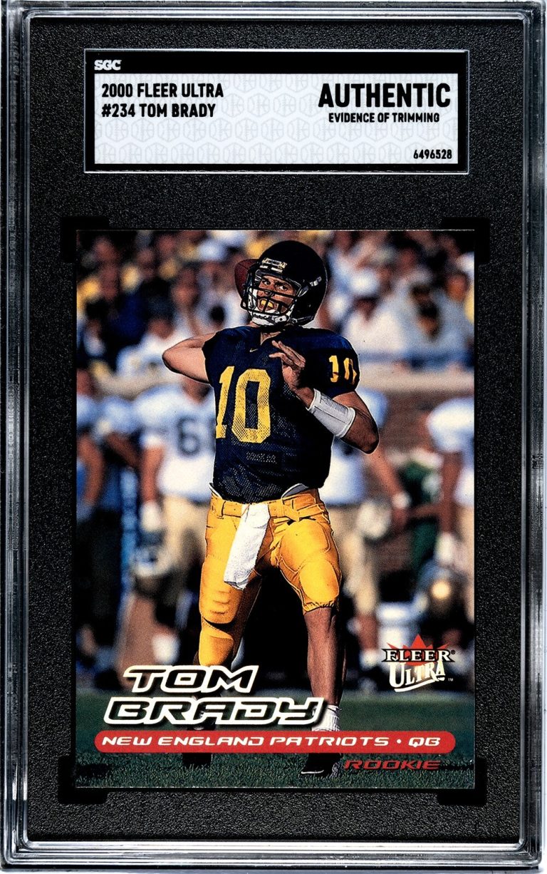 Tom Brady 2000 Fleer Ultra Rookie Card #234- SGC Slabbed Authentic Patriots/GOAT