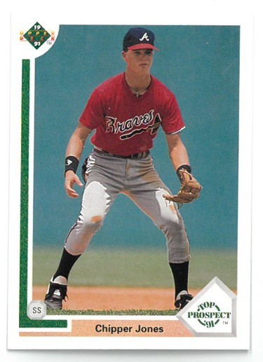 Chipper Jones 1991 Upper Deck Top Prospect Rookie Card #55-Lot of 100(RC/BRAVES)