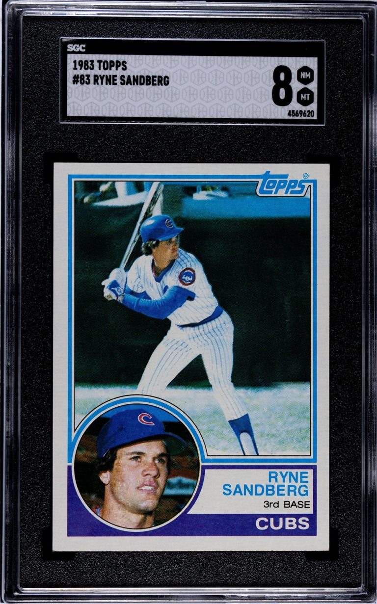 Ryne Sandberg 1983 Topps Rookie Card (RC) #83- SGC Graded 8 NM-MT -(Chicago/HOF)