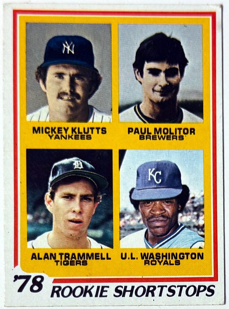 Paul Molitor & Alan Trammell 1978 Topps Rookie Shortstops Card (RC) #707