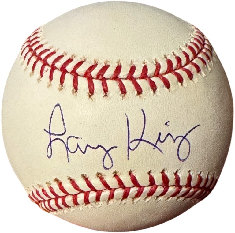 Larry King signed OFC Rawlings Major League Baseball - COA  (Talk Show Host/CNN)