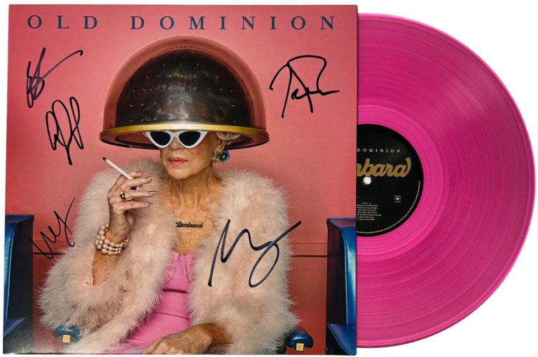 Old Dominion Band Signed 2025 Barbara Album Blush Pink Vinyl Record LP 5 SIG COA