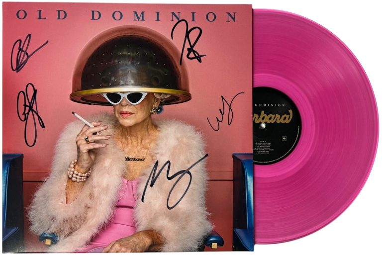 Old Dominion Band Signed 2025 Barbara Album Blush Pink Vinyl Record LP 5 SIG COA