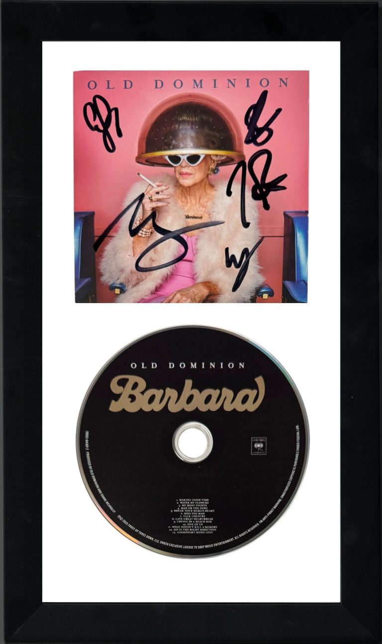 Old Dominion Band Signed 2025 Barbara Album Cover Booklet CD Framed-5 SIG – COA