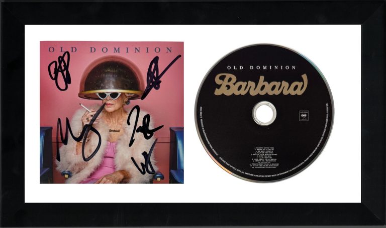 Old Dominion Band Signed 2025 Barbara Album Cover Booklet CD Framed -5 SIG – COA