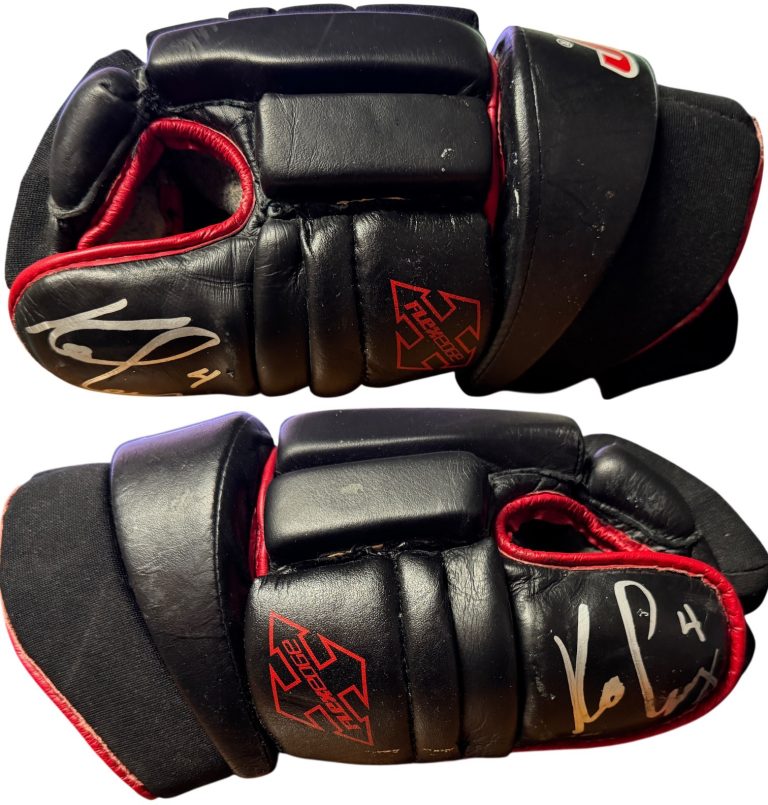Keith Carney signed NHL Cooper 3D-Flex Pair Game Used/Worn Hockey Gloves - COA