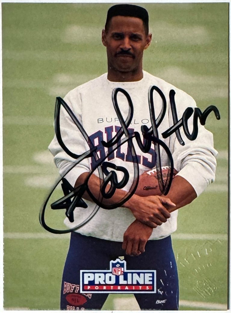 James Lofton signed 1991 Pro Line Portraits Certified On Card Auto Card (Bills)