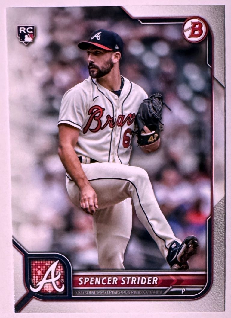 Spencer Strider 2022 Bowman Rookie Card (RC) #41 (Atlanta Braves)