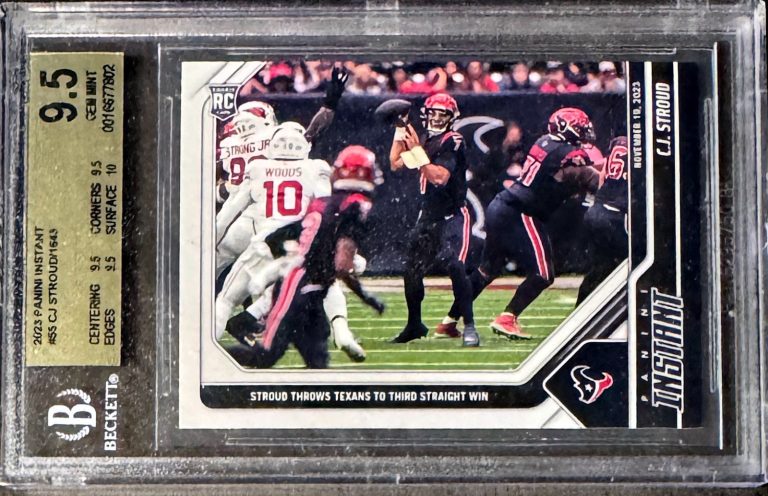CJ/C.J. Stroud 2023 Panini Instant Rookie Card #55-Beckett/BGS Graded 9.5 Gem MT