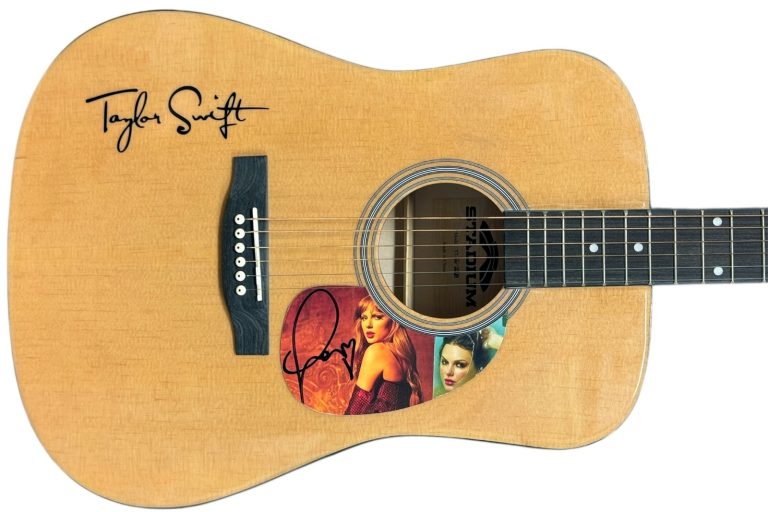 Taylor Swift Signed The Life of a Showgirl 41 Inch FS Natural Guitar #3- Beckett