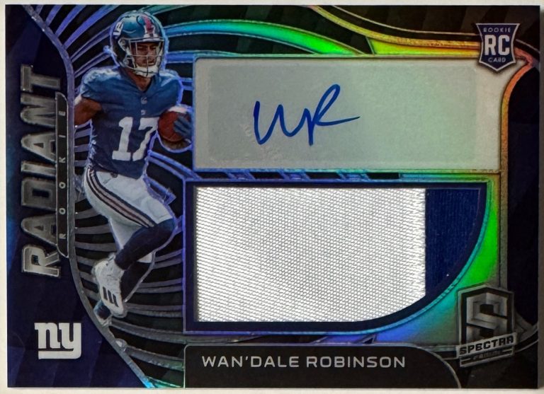 Wan'Dale Robinson signed 2022 Spectra Rookie RPA Patch Auto Card- /99- #RAD-WDR