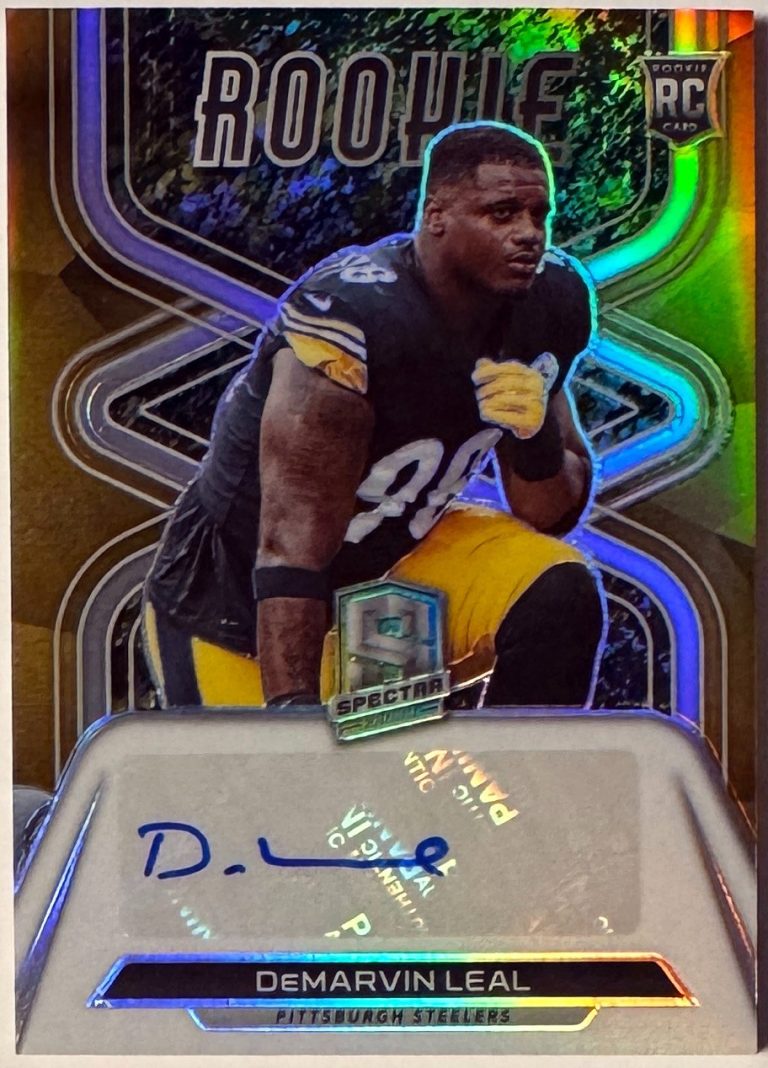 DeMarvin Leal signed 2022 Panini Spectra Silver Prizm Rookie Auto Card #31- /8
