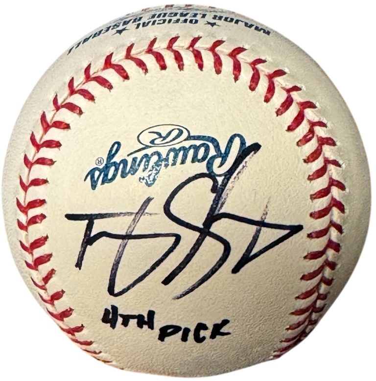 Tony Sanchez signed Official Rawlings Major League Baseball  OML w/4th Pick- COA