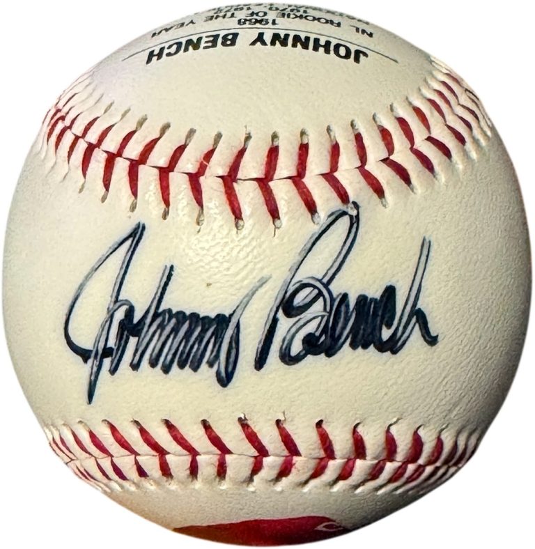 Johnny Bench signed Fotoball USA MLB Baseball /500 - COA - Cincinnati Reds/HOF