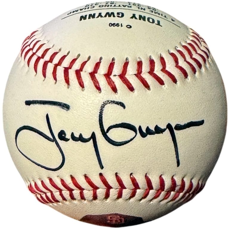 Tony Gwynn signed Fotoball USA MLB Baseball /1000- COA- San Diego Padres/HOF