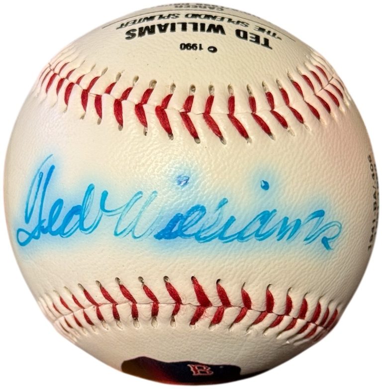 Ted Williams signed Fotoball USA MLB Baseball /1000 bleed - COA  Red Sox/HOF