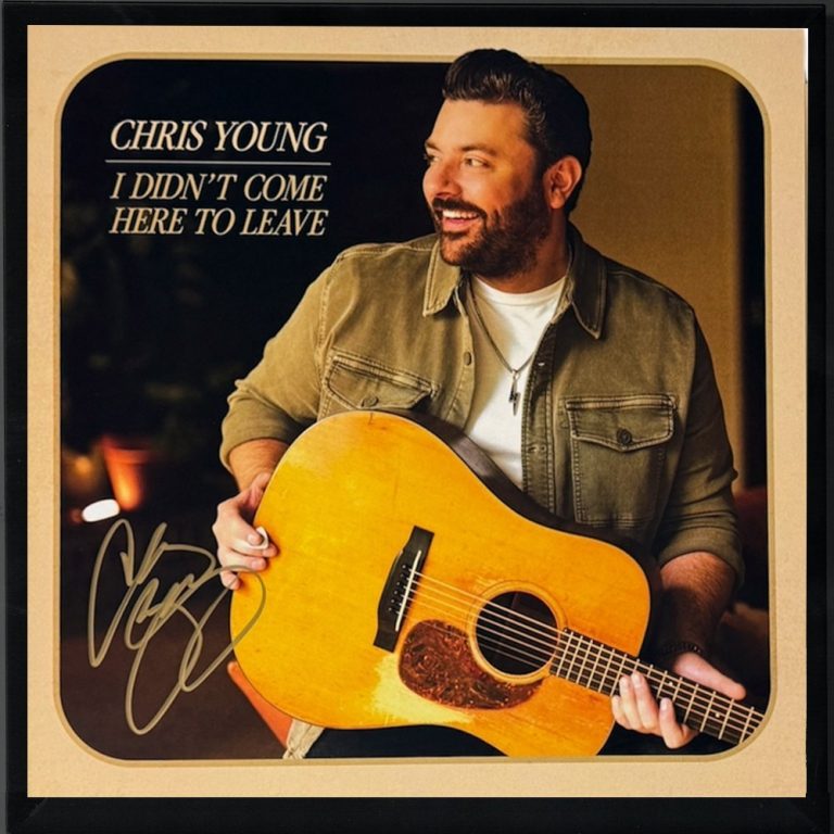 Chris Young signed  I Didn't Come Here to Leave Boots On Ground Cover FRAMED COA