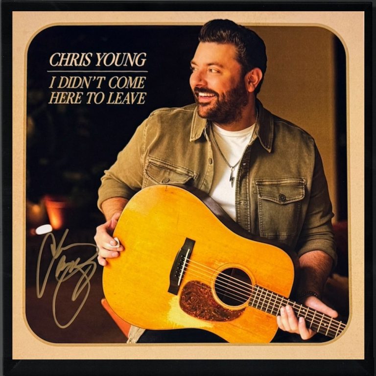 Chris Young signed  I Didn't Come Here to Leave Boots On Ground Cover FRAMED COA