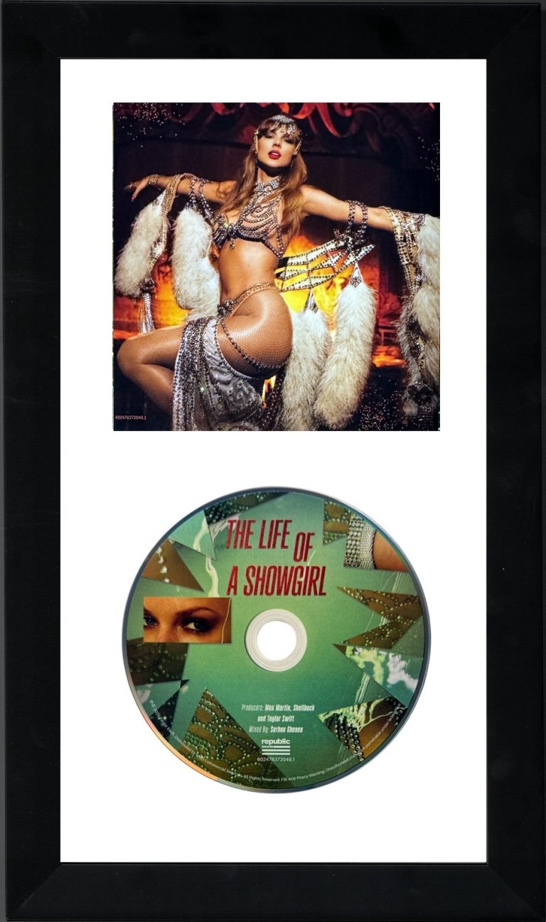 Taylor Swift 2025 The Life of a Showgirl CD/Booklet Framed (6.5