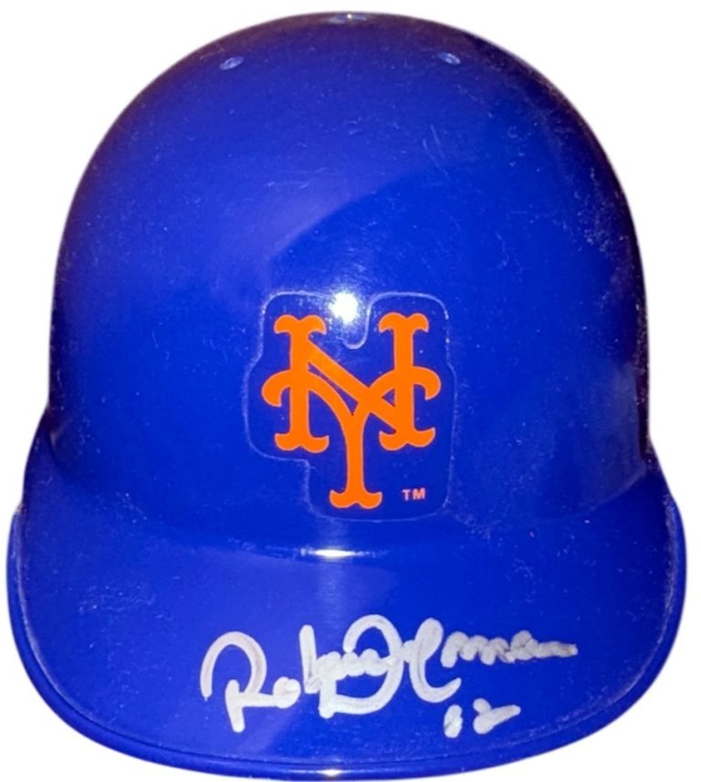 Roberto Alomar signed New York Mets Riddell MLB Mini Batting Helmet - TOPPS HOLO