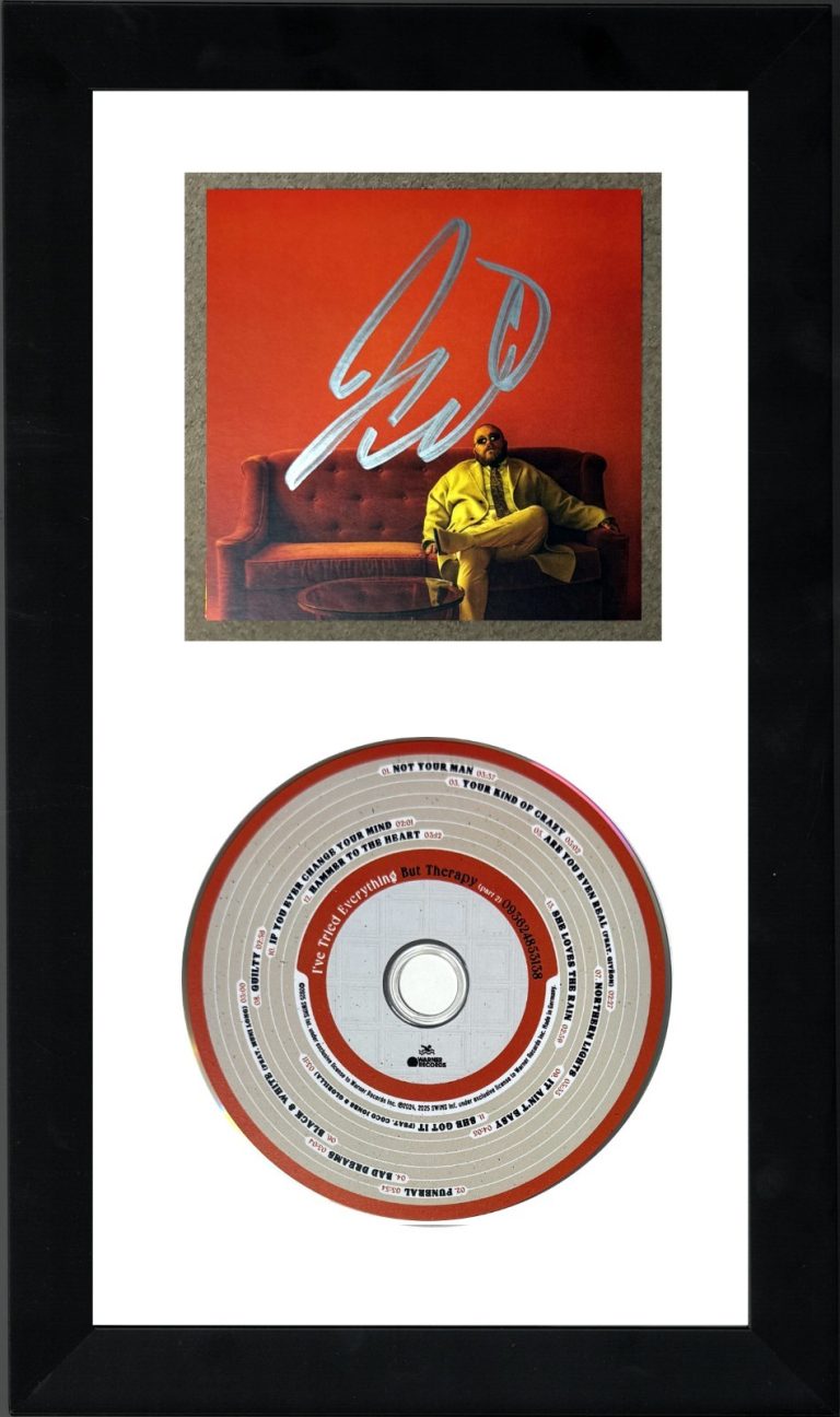 Teddy Swims signed I've Tried Everything but Therapy Part 2 Art Card Framed- COA